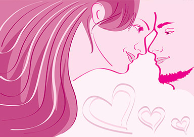 Couple in love - Vector Illustration
