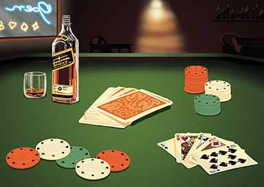 Poker Night - Digital Illustration